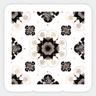 Decorative Royal Floral Gold Pattern Sticker